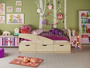 Детская кровать Дельфин Ваниль (Миф)